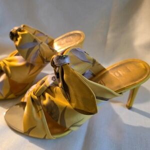 Ted Baker heels in yellow floral silk
